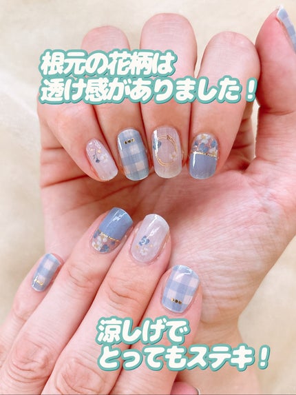 貼るジェルネイル/セリア/ネイルシールを使ったクチコミ(7枚目)