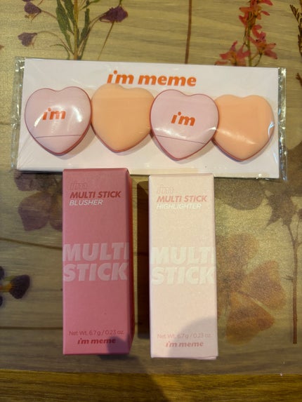 アイムマルチスティックブラッシャー 004 メロウピンク(ミルキーな白みピンク)/i’m meme/ジェル・クリームチークを使ったクチコミ(1枚目)