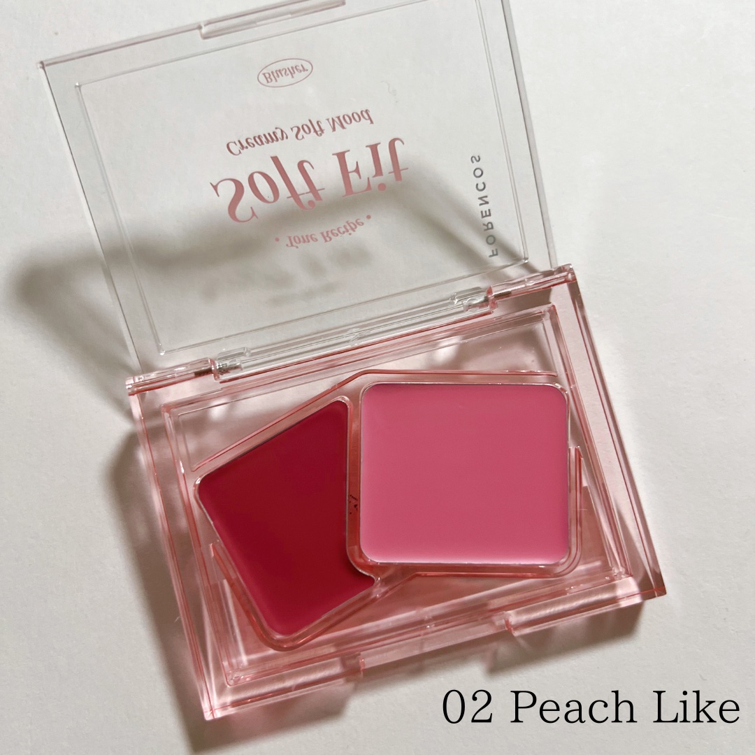 Soft Fitting Cream Blusher/フォレンコス/ジェル・クリームチークを使ったクチコミ（2枚目）