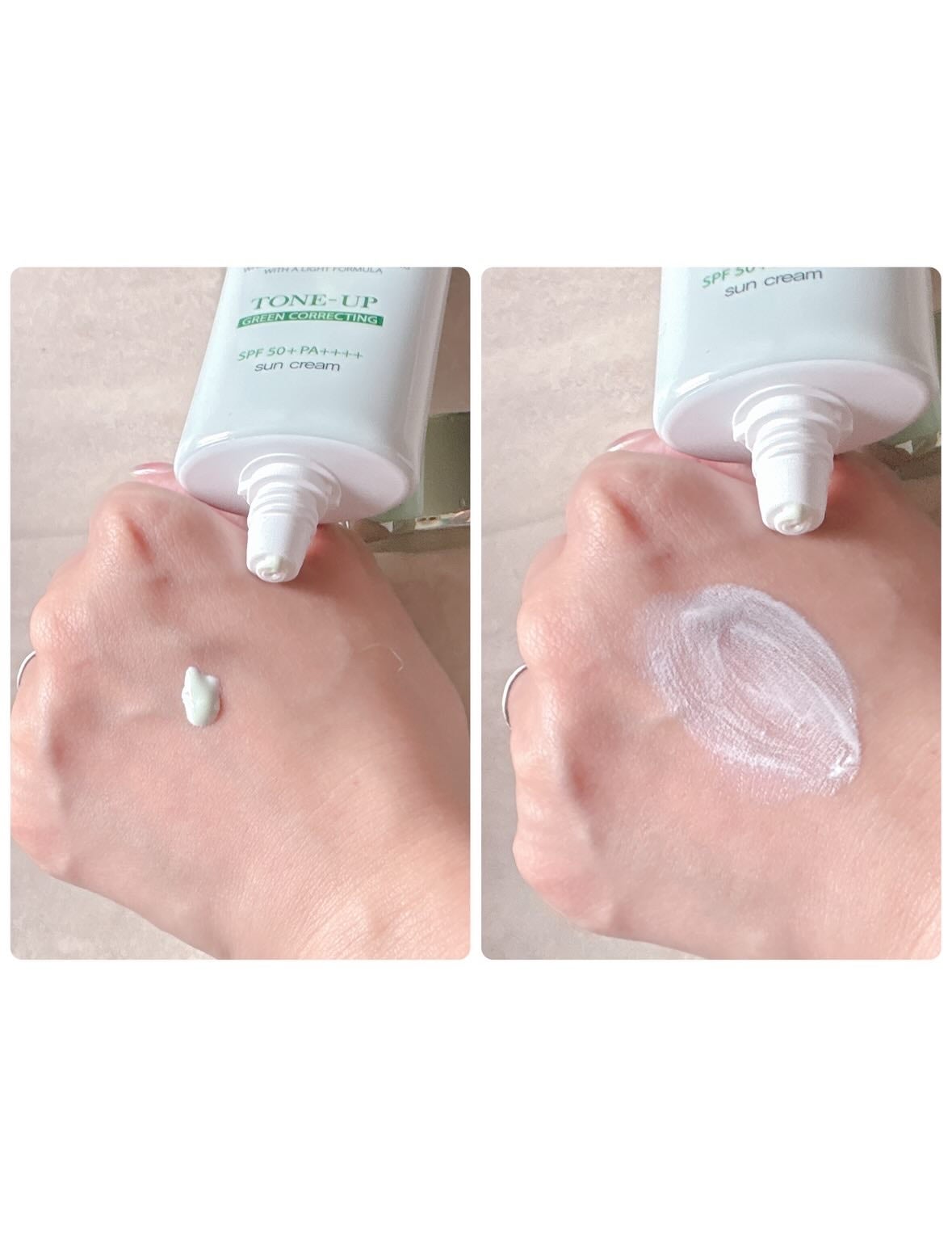 クリーンティーツリーリポソームトーンアップサンクリーム(グリーン)/ダルバ/日焼け止めクリームを使ったクチコミ(2枚目)