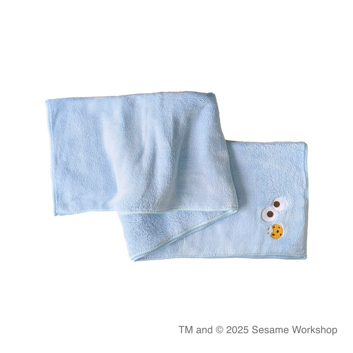 ヘアドライマイクロファイバータオル クッキーモンスター ペールブルー