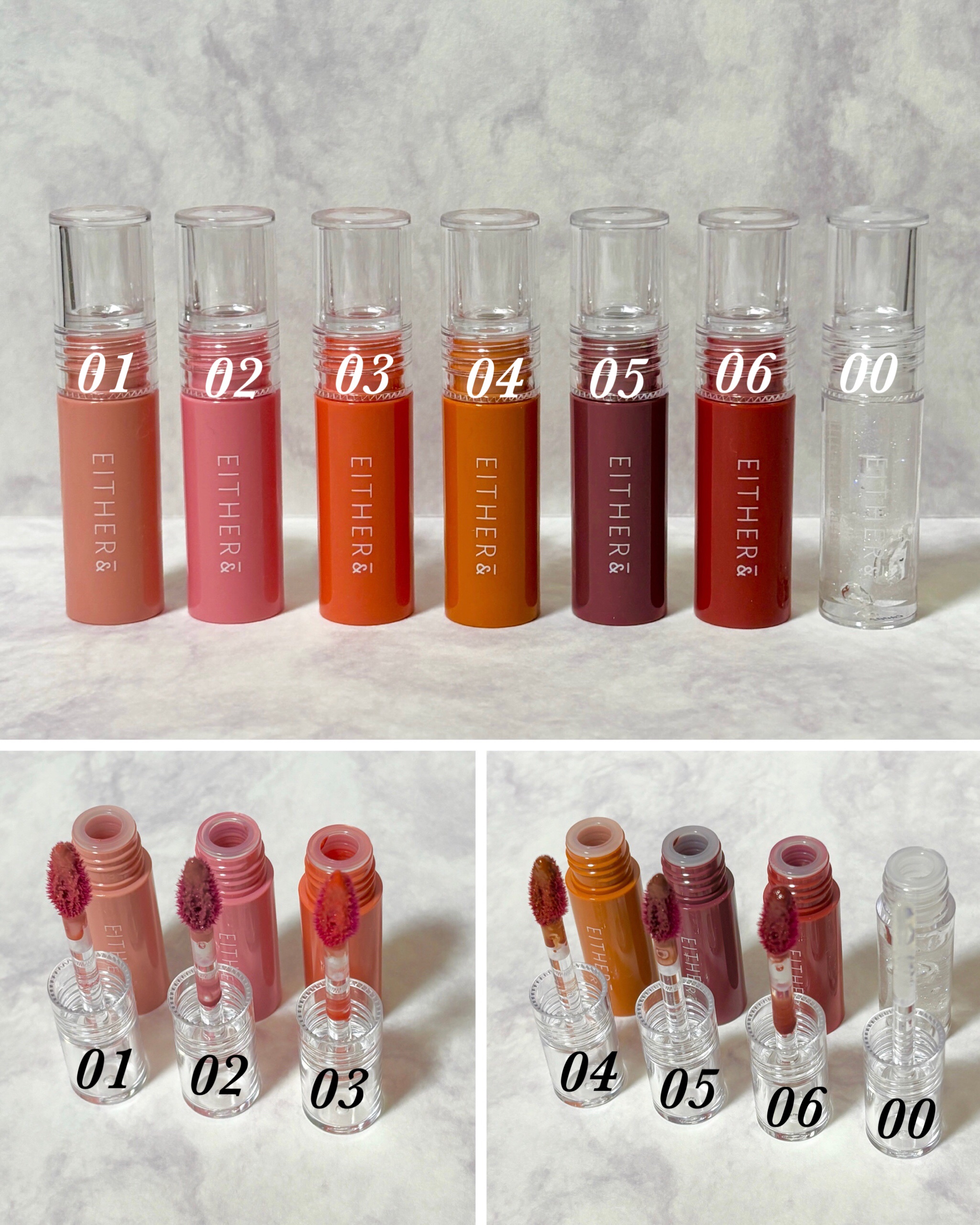 Dewy Syrup Tint/EITHER＆/口紅を使ったクチコミ（2枚目）