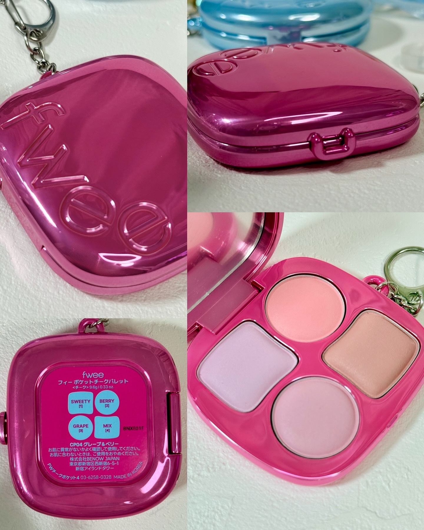 フィー ポケットチークパレット/fwee/ジェル・クリームチークを使ったクチコミ（3枚目）