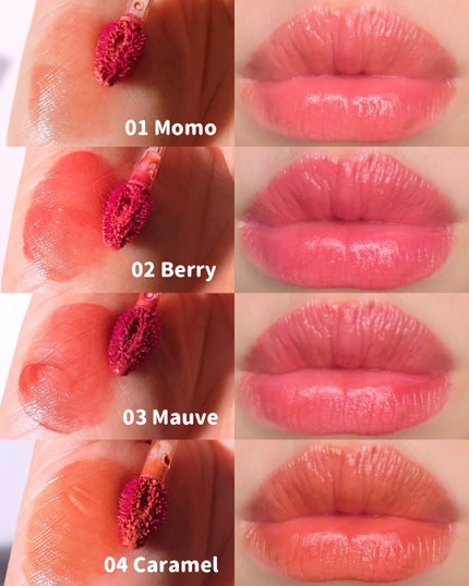 ウォーターグラスティント/hana by hince/口紅を使ったクチコミ(4枚目)