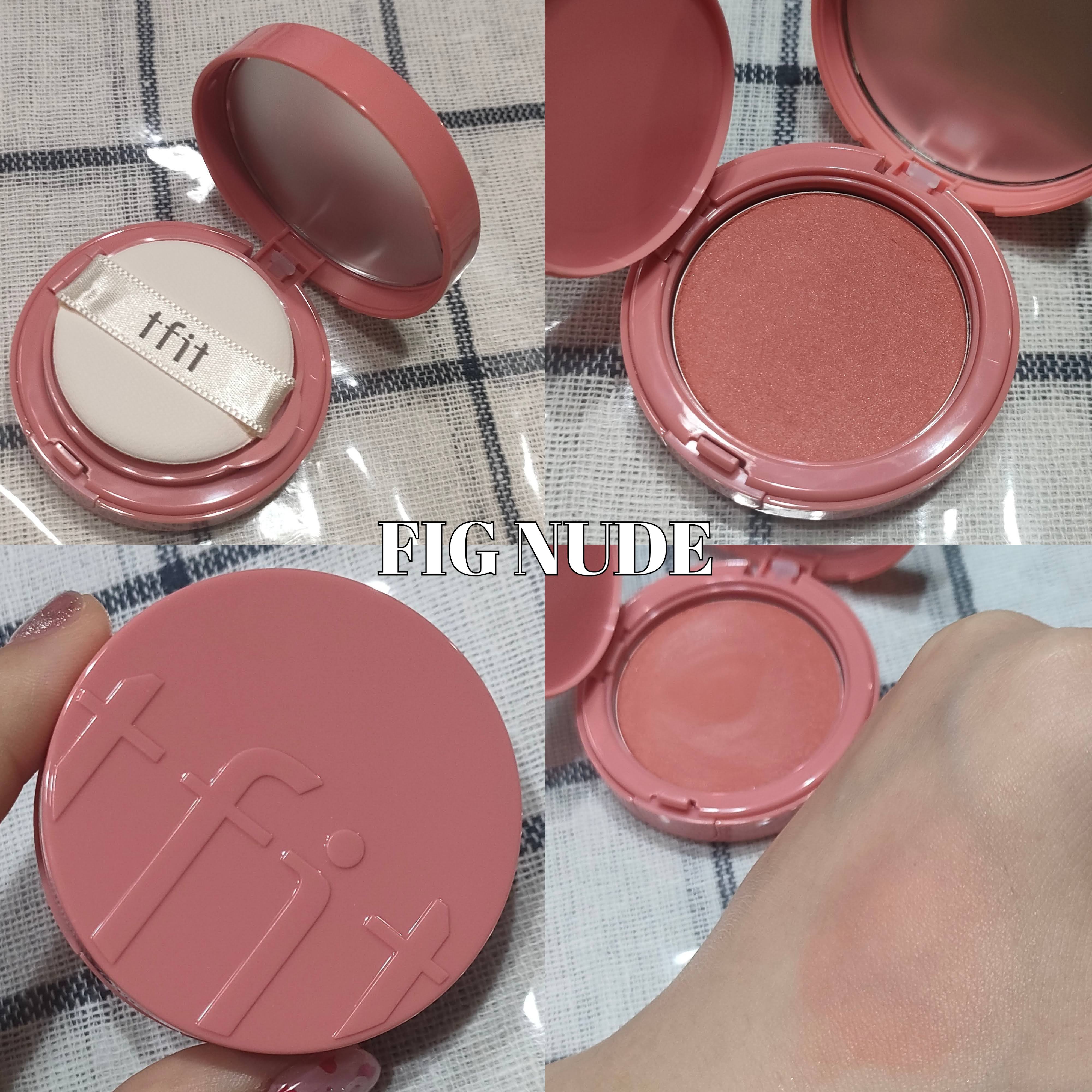 フラッフィーベルベットクッションチーク  N02 FIG NUDE/TFIT/ジェル・クリームチークを使ったクチコミ（1枚目）