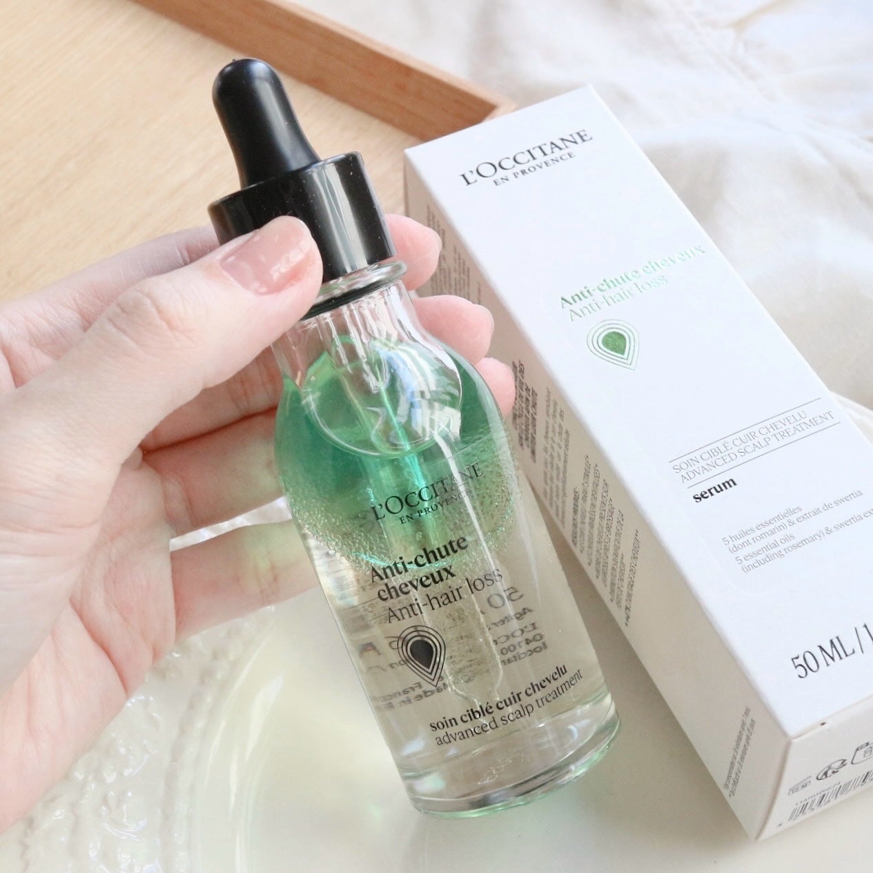 薬用 メディカル アンチヘアロスセラム/L'OCCITANE/頭皮ローションを使ったクチコミ(3枚目)