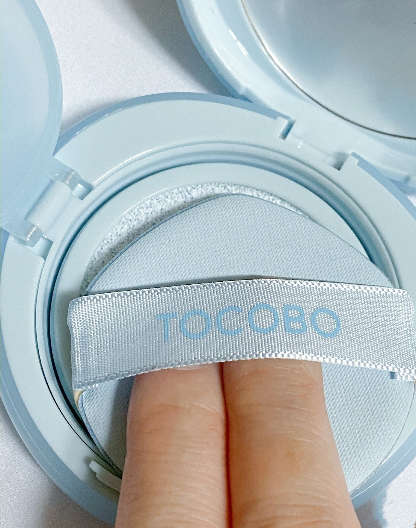 ブラーフィニッシュサンクッション/TOCOBO/日焼け止めパウダーを使ったクチコミ（1枚目）