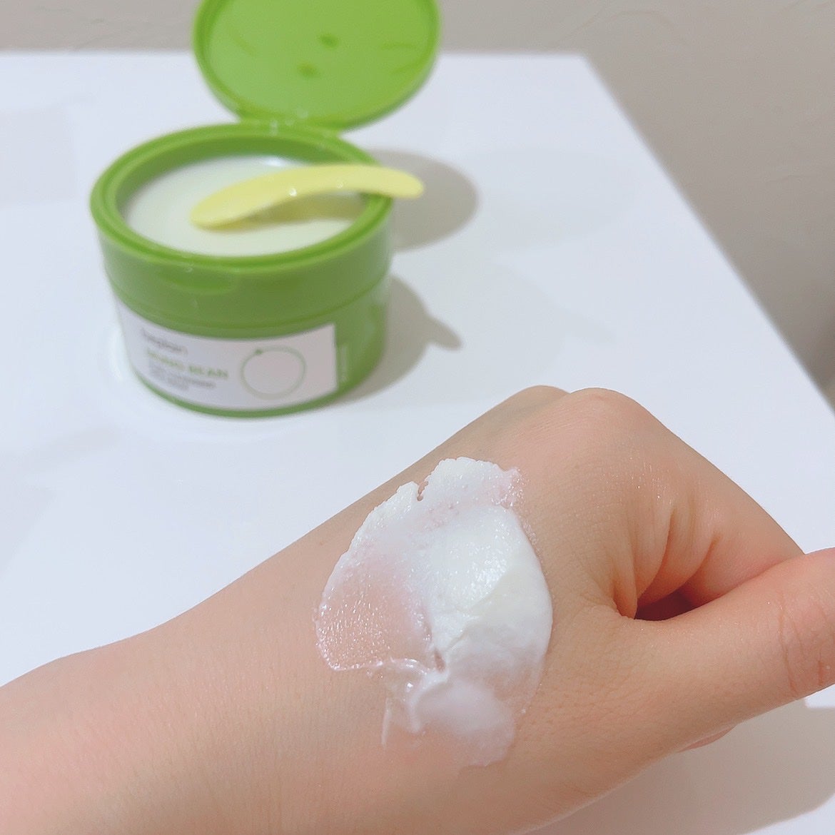 緑豆毛穴クレンジングミルクバーム/beplain/クレンジングバームを使ったクチコミ(3枚目)