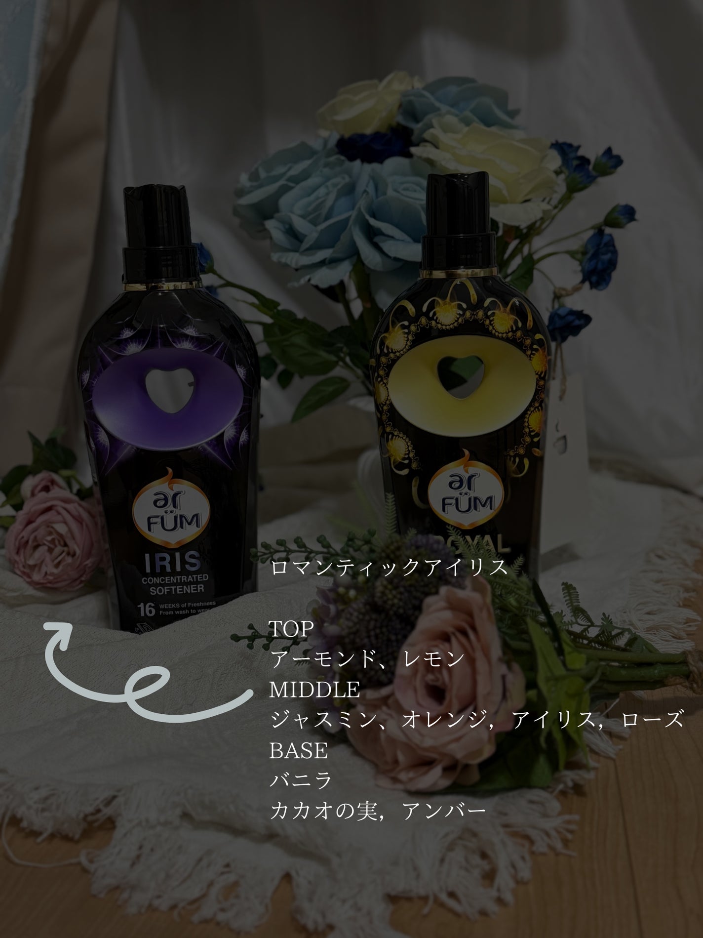BLACK LABEL ロマンティック アイリス バニラ&カカオの優しい香り/arFUM/柔軟剤を使ったクチコミ(4枚目)