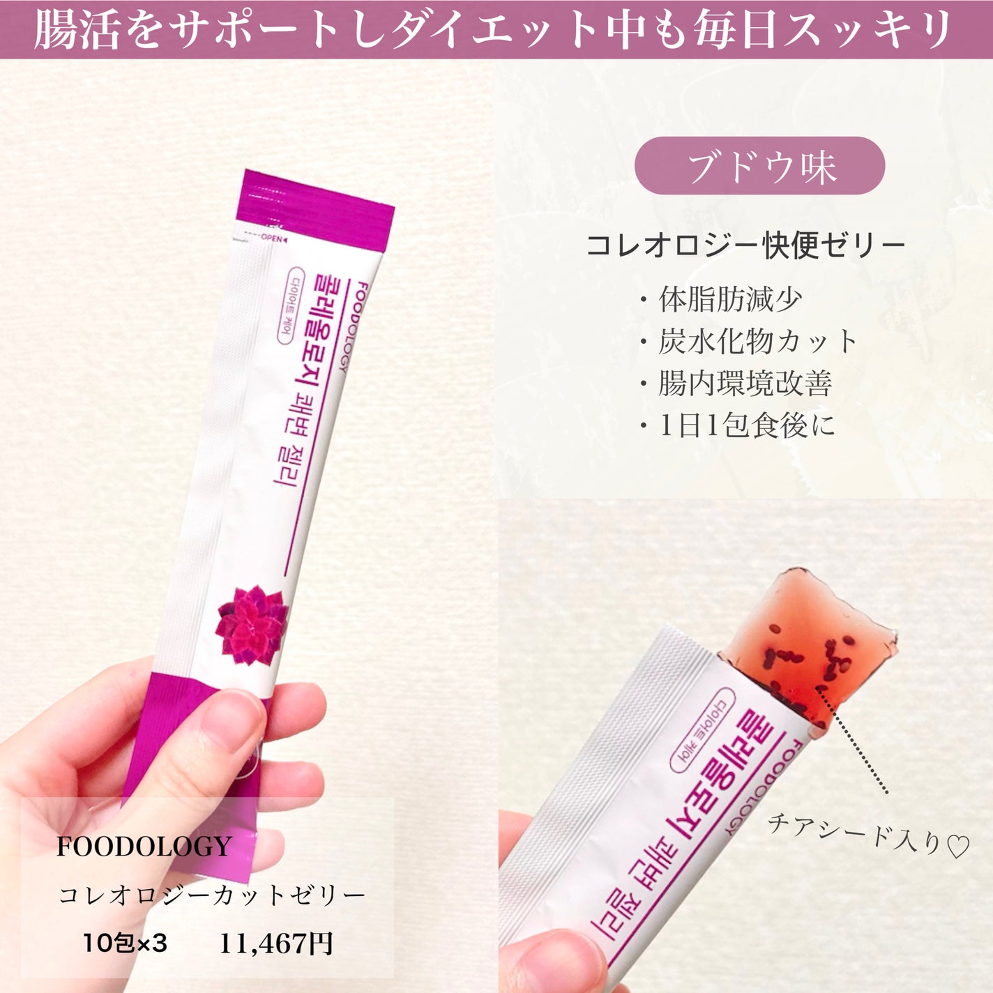 コレオロジーカットゼリー/FOODOLOGY/食品を使ったクチコミ(3枚目)