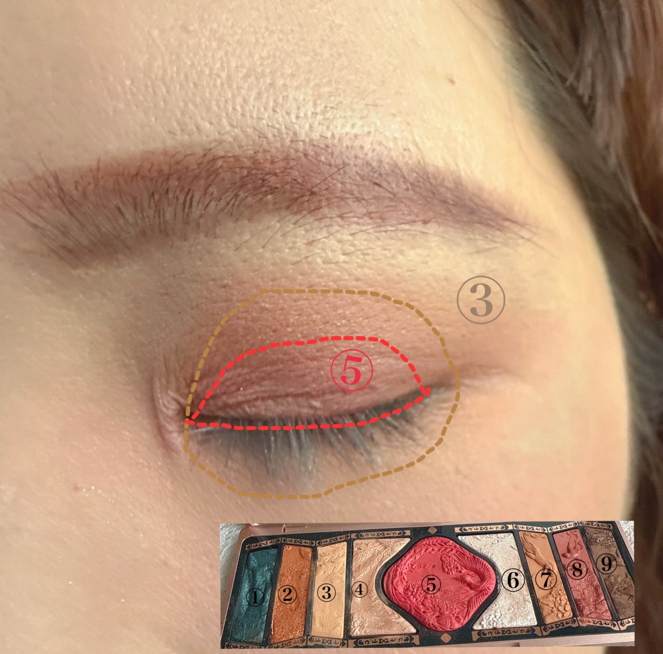 牡丹鏤月浮雕  百鳥朝鳳/花西子/アイシャドウパレットを使ったクチコミ（2枚目）