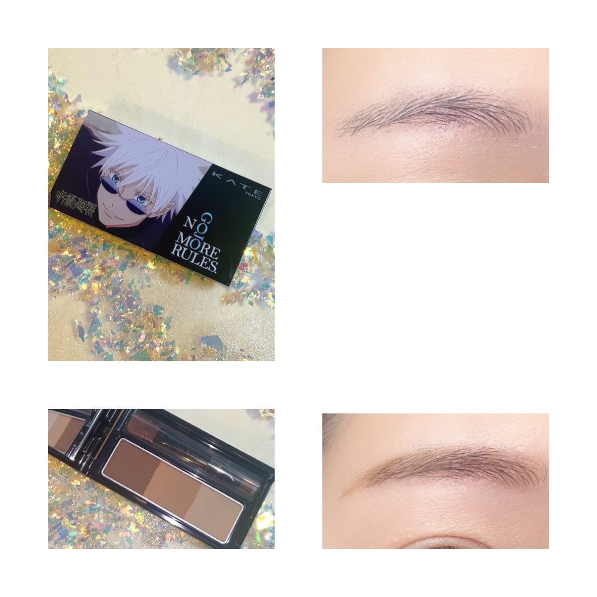 ケイト デザイニングアイブロウ3D EX-4 ライトブラウン系(本体)(『呪術廻戦』限定デザイン)/KATE/パウダーアイブロウを使ったクチコミ（2枚目）