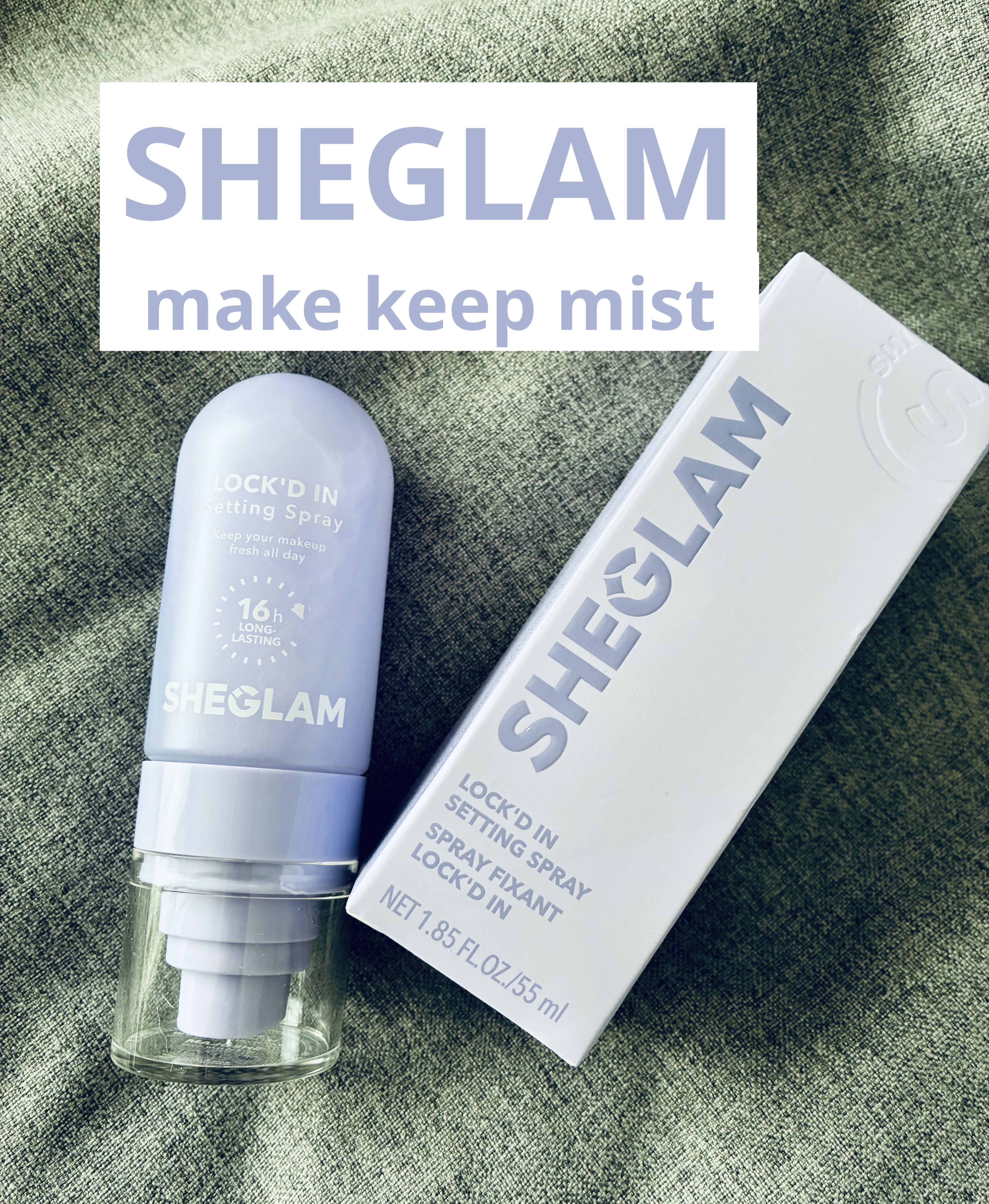 SHEGLAM LOCK'D IN SETTING SPRAYのクチコミ「16時間キープ！らしいです。
とっても良かった！
鼻周り汗かきやすい方なのでその辺はきっちりキ.....」（1枚目）