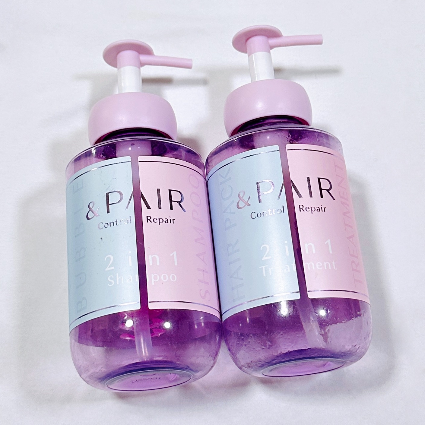 アンドペア コントロール リペア 2in1 シャンプー＆ヘアトリートメント/&PAIR/市販シャンプーを使ったクチコミ（1枚目）