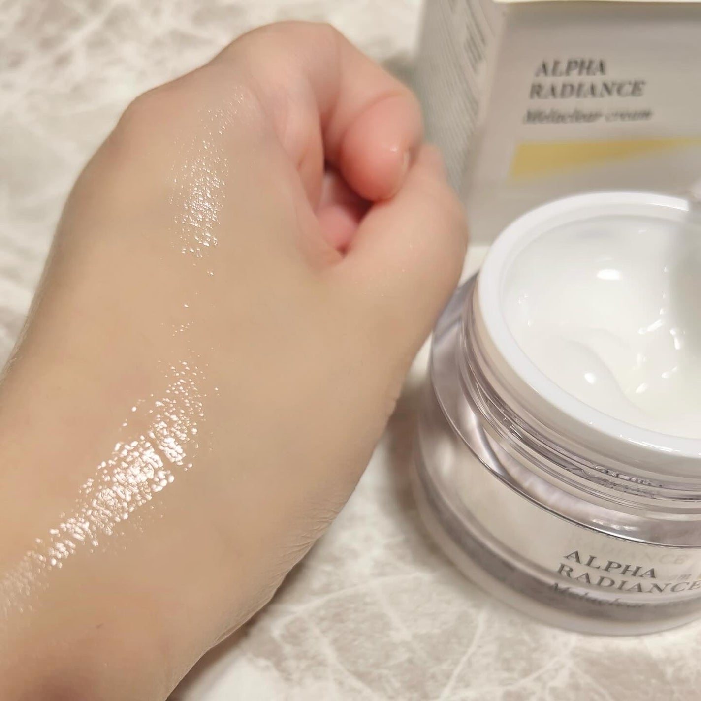 アルファラディアンスメラクリア クリーム/BANOBAGI/フェイスクリームを使ったクチコミ(4枚目)