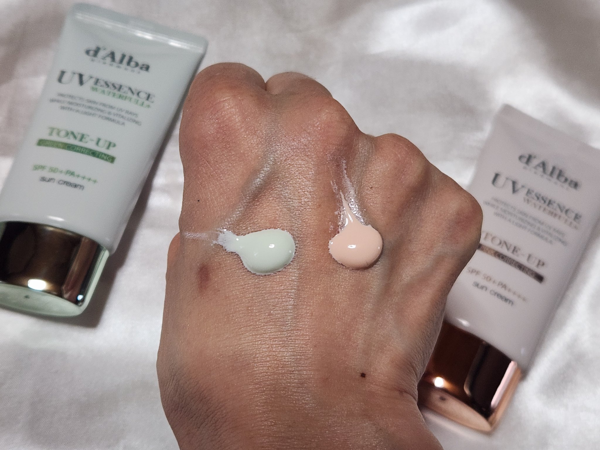 クリーンティーツリーリポソームトーンアップサンクリーム（グリーン）/ダルバ/日焼け止めクリームを使ったクチコミ（3枚目）