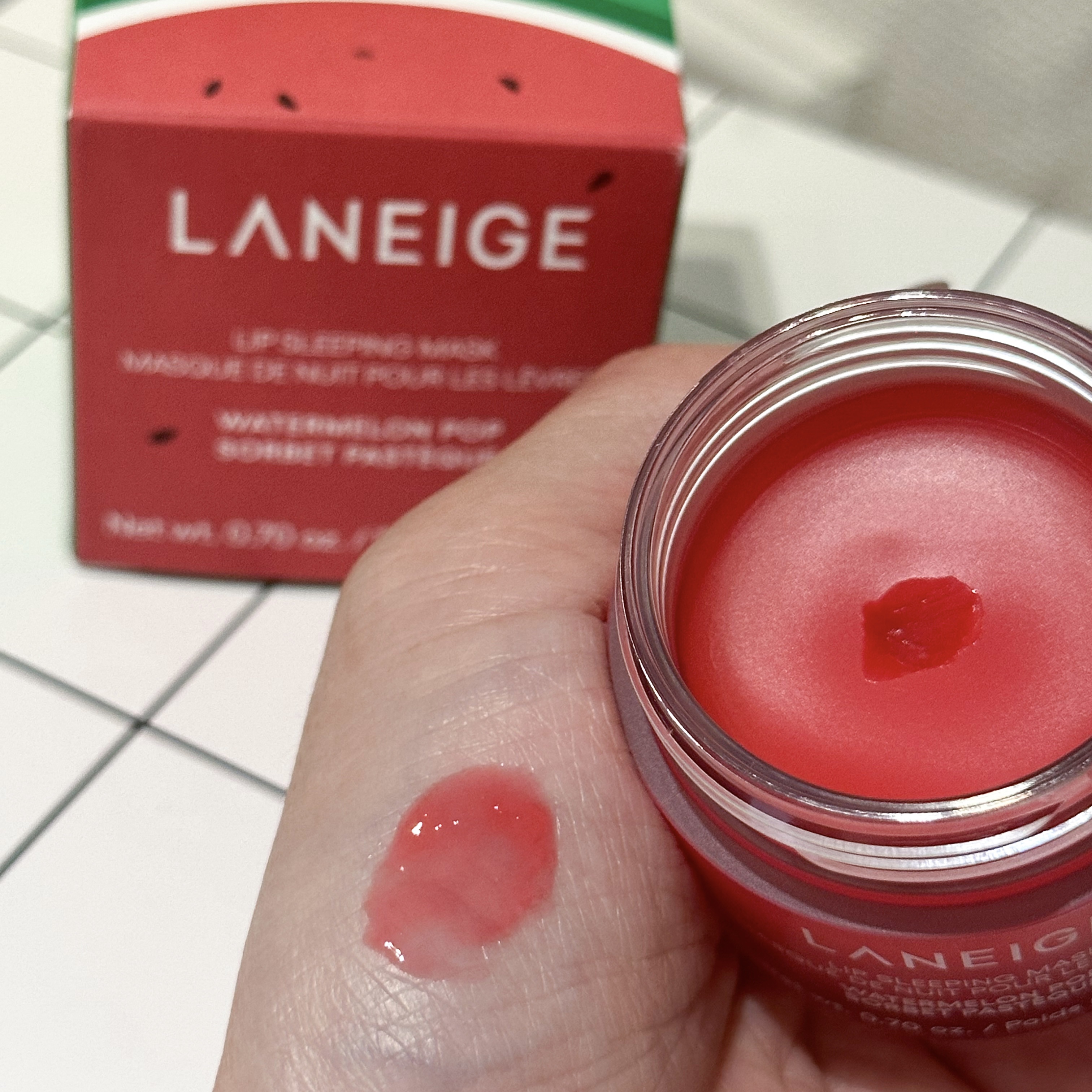 リップスリーピングマスク ウォーターメロン/LANEIGE/リップマスクを使ったクチコミ（3枚目）