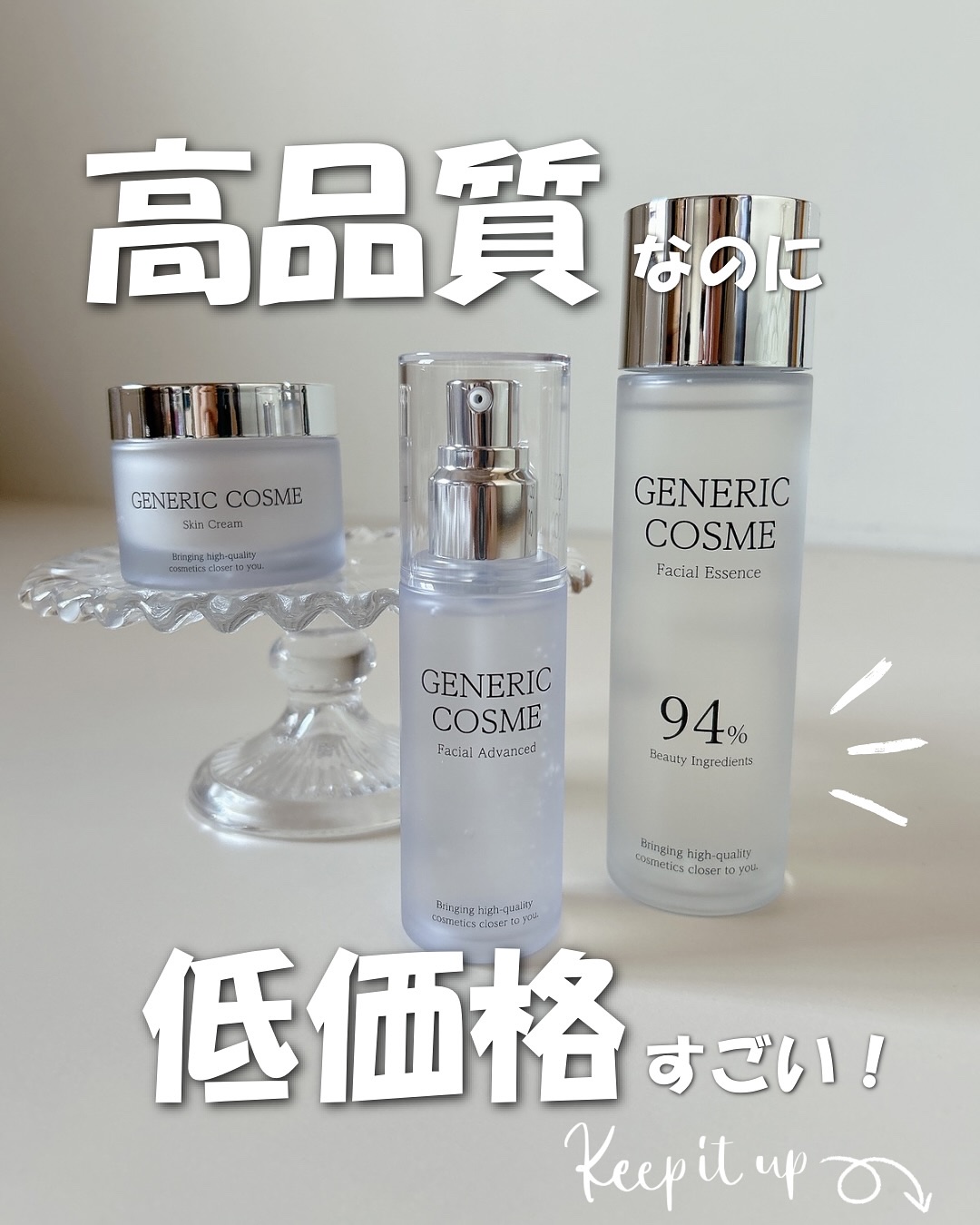 ジェネリック化粧品スキンケア三点セット/ジェネリック化粧品/スキンケアキットを使ったクチコミ（1枚目）