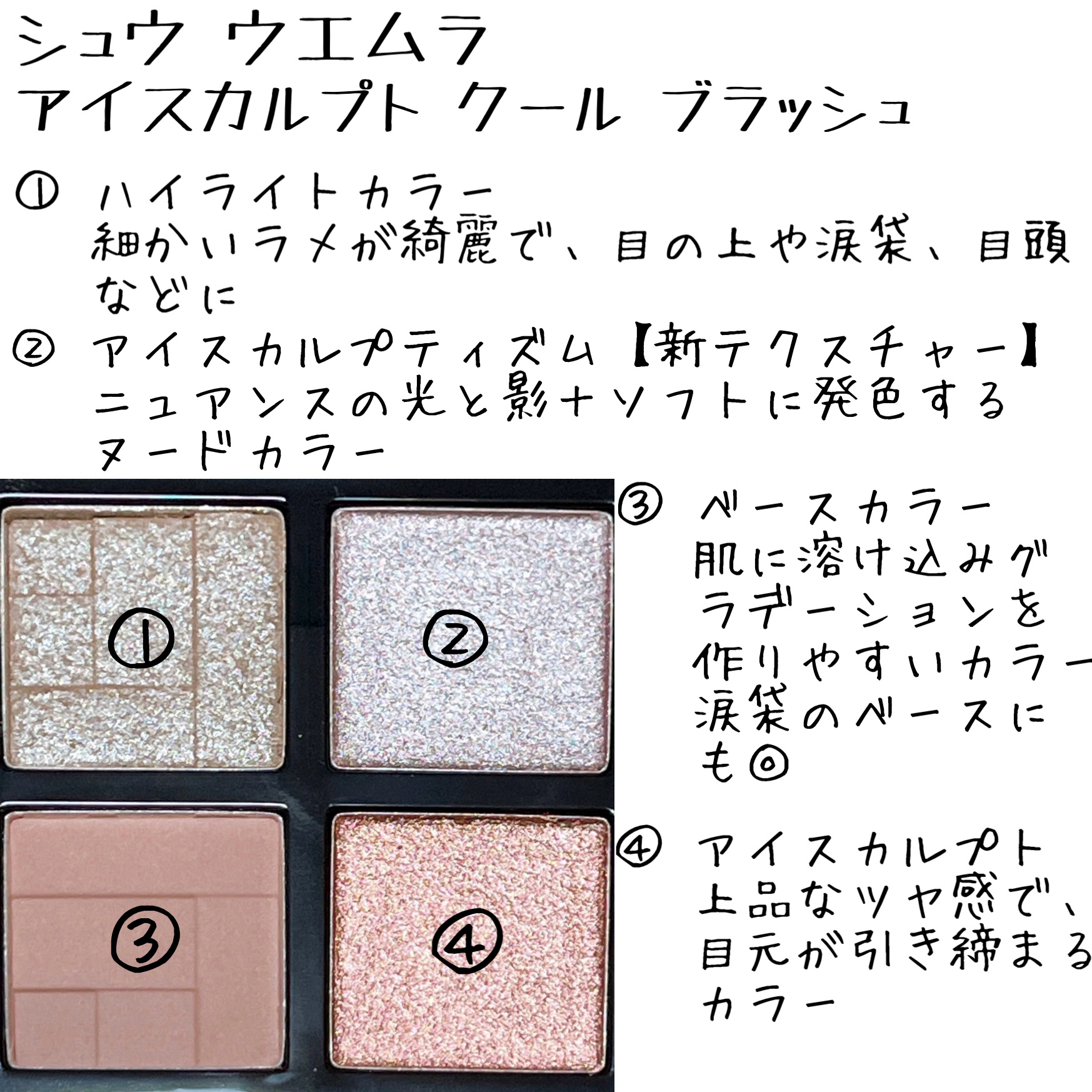 アイスカルプト/shu uemura/アイシャドウパレットを使ったクチコミ（3枚目）