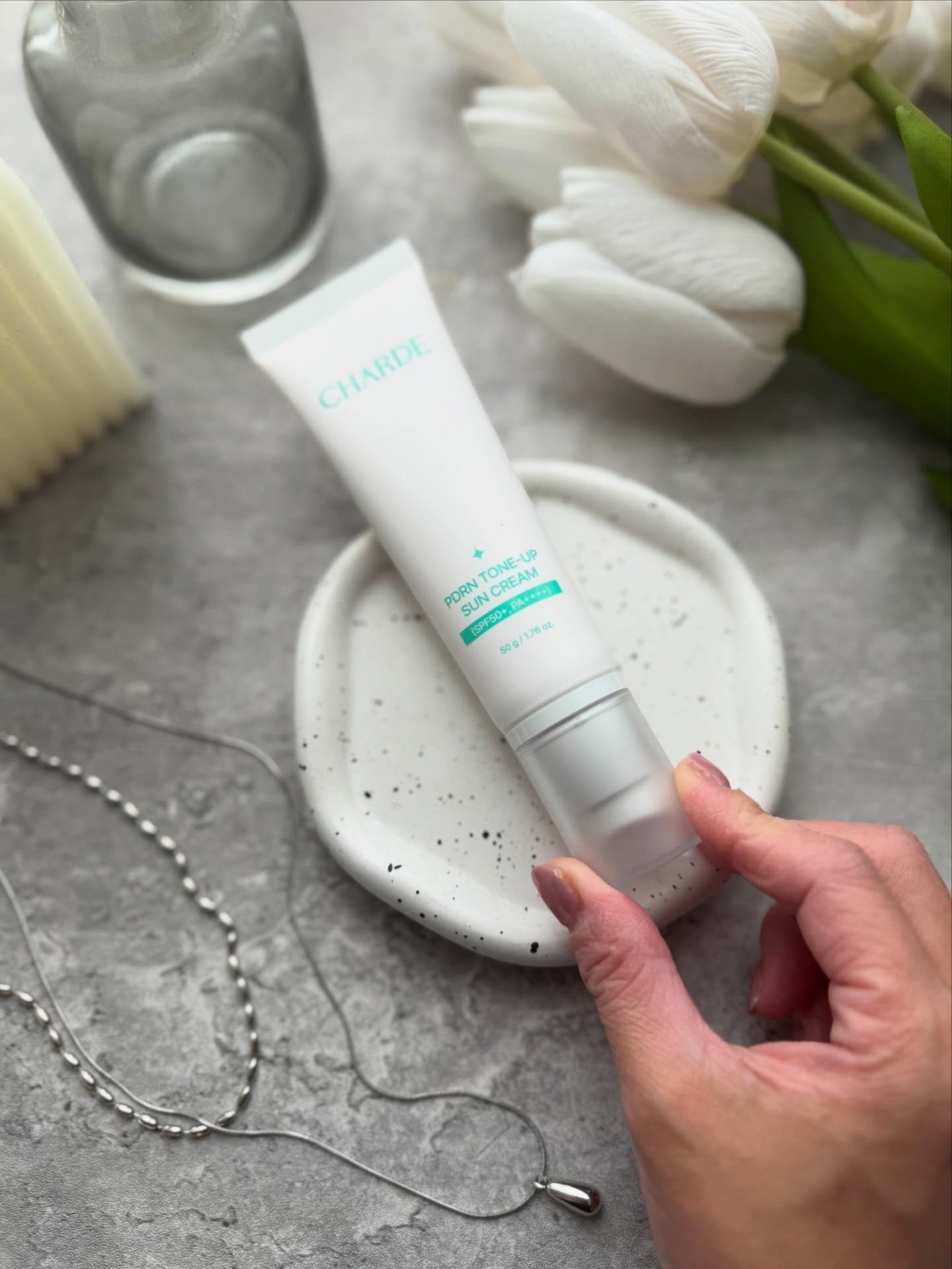 PDRN TONE-UP SUN CREAM/CHARDE/日焼け止めクリームを使ったクチコミ(2枚目)