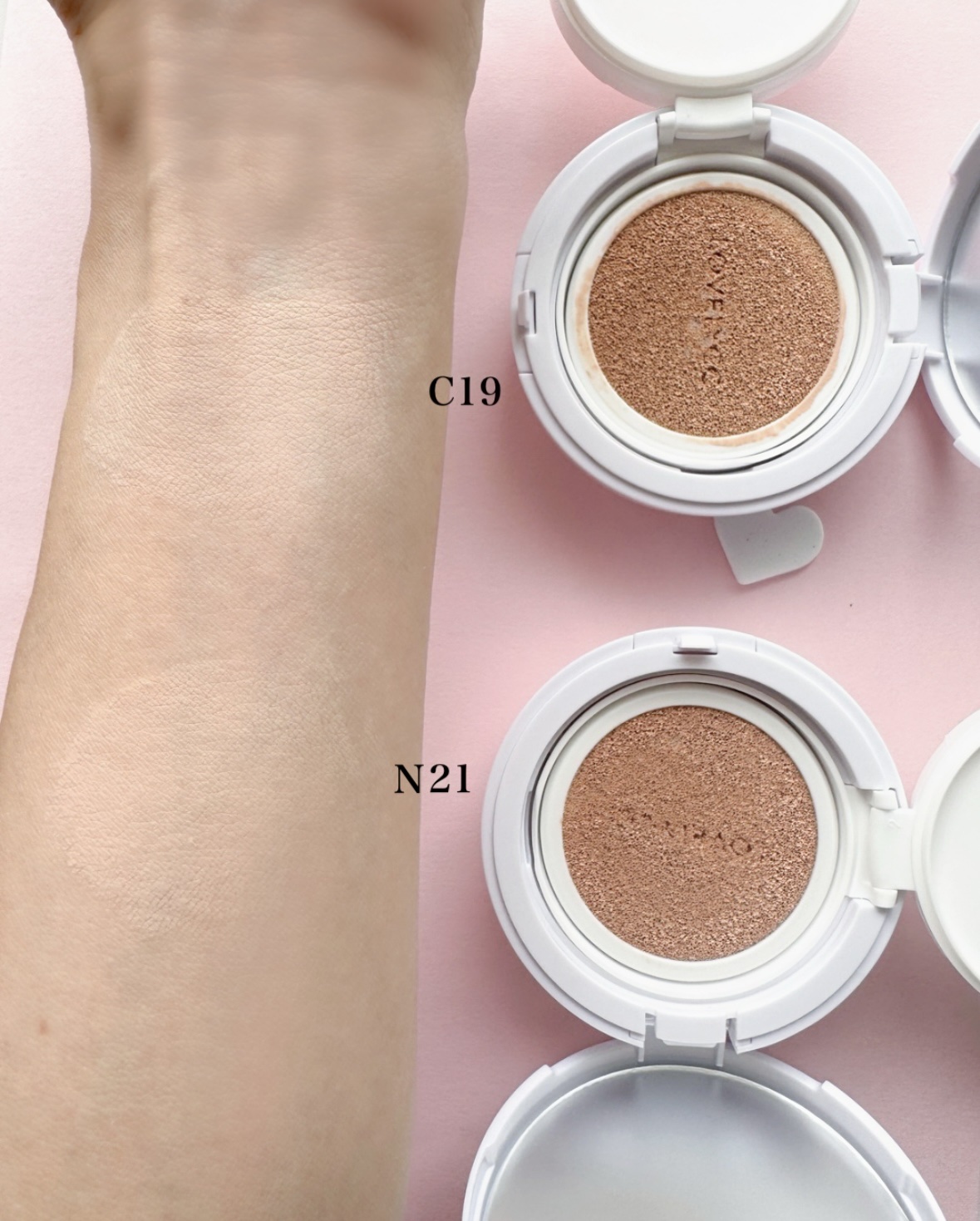 ピンクカバーエッセンスサンクッション/LOVELYCC/クッションファンデーションを使ったクチコミ（3枚目）