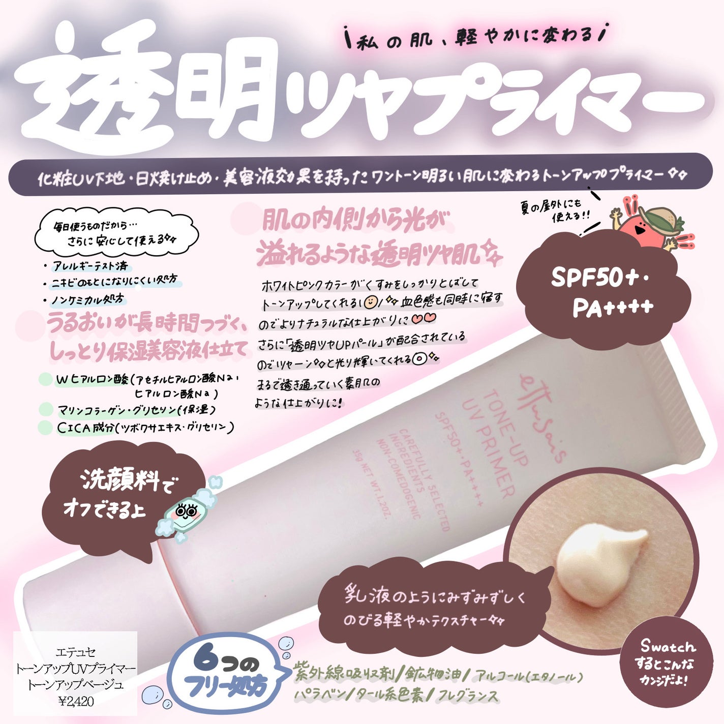 エテュセ トーンアップ UVプライマー/ettusais/化粧下地を使ったクチコミ(1枚目)