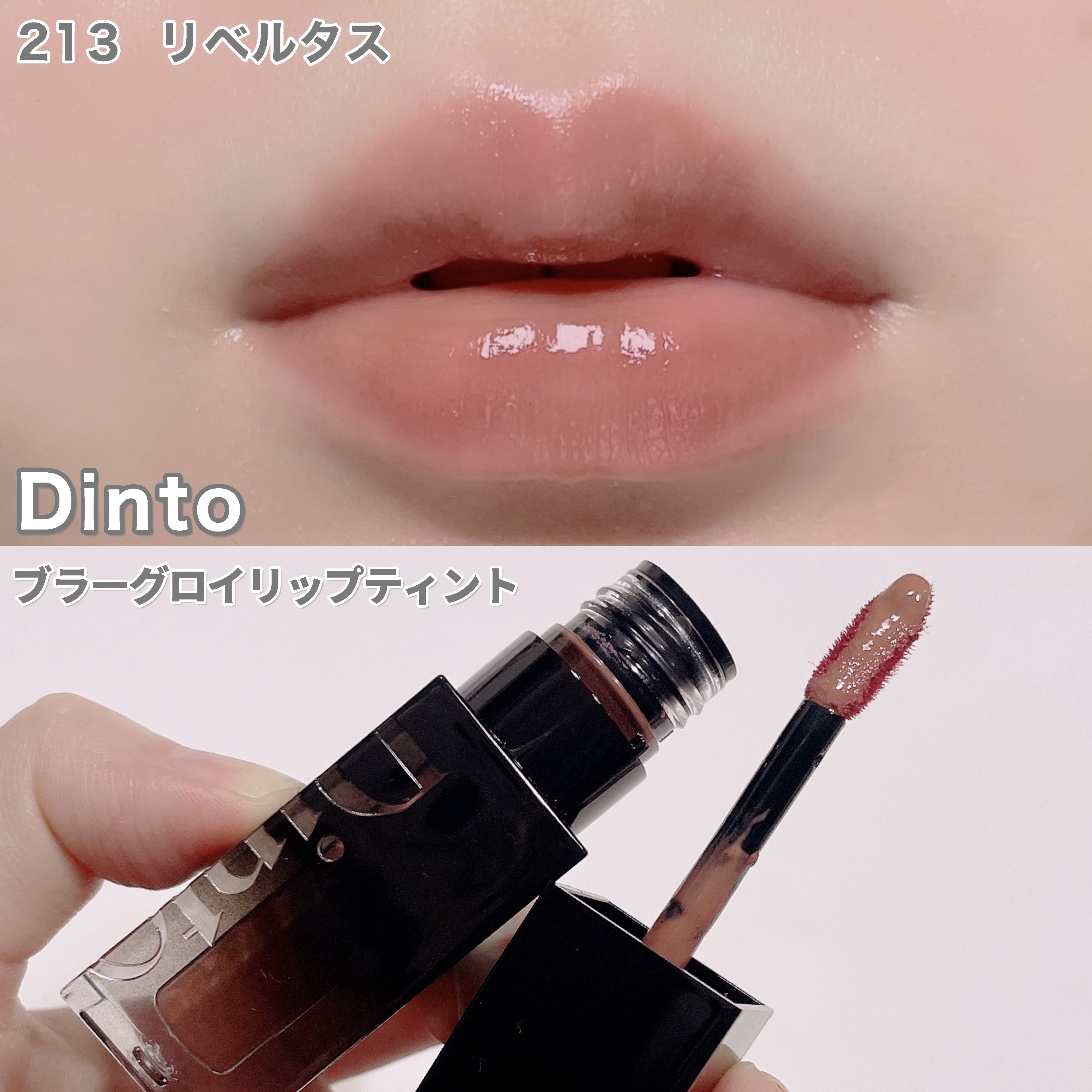 ブラーグロイリップティント 213 リベルタス/Dinto/リップティントを使ったクチコミ（1枚目）