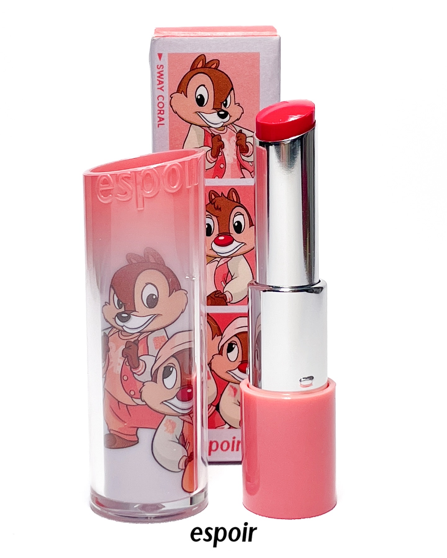 ノーウェアリップスティック バーミンググロー 14 スウェーコーラル(ディズニーエディション)/espoir/口紅を使ったクチコミ（2枚目）