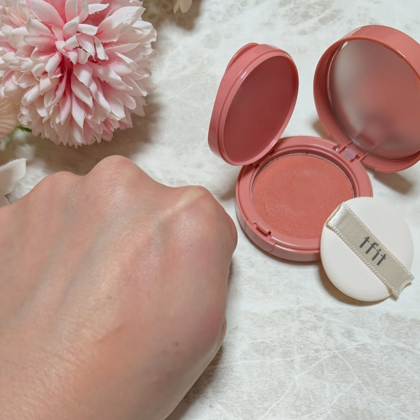 フラッフィーベルベットクッションチーク /TFIT/ジェル・クリームチークを使ったクチコミ(6枚目)