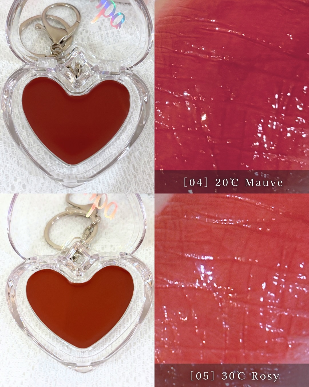 ハートキーリング リップ＆チーク/keybo/口紅を使ったクチコミ（3枚目）