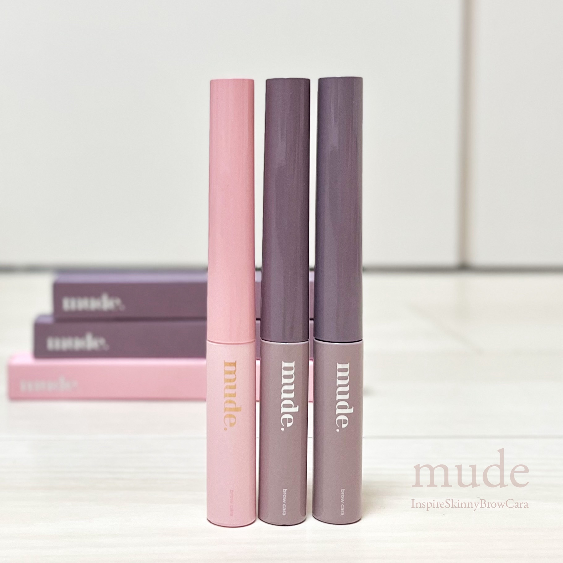 インスパイアスキニーブロウカラ/mude/眉マスカラを使ったクチコミ（1枚目）