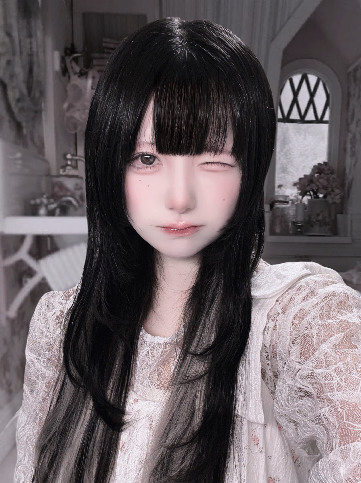 キラキラアイシャドウN ベイビーピンクスター/ETUDE/スティックアイシャドウを使ったクチコミ（2枚目）