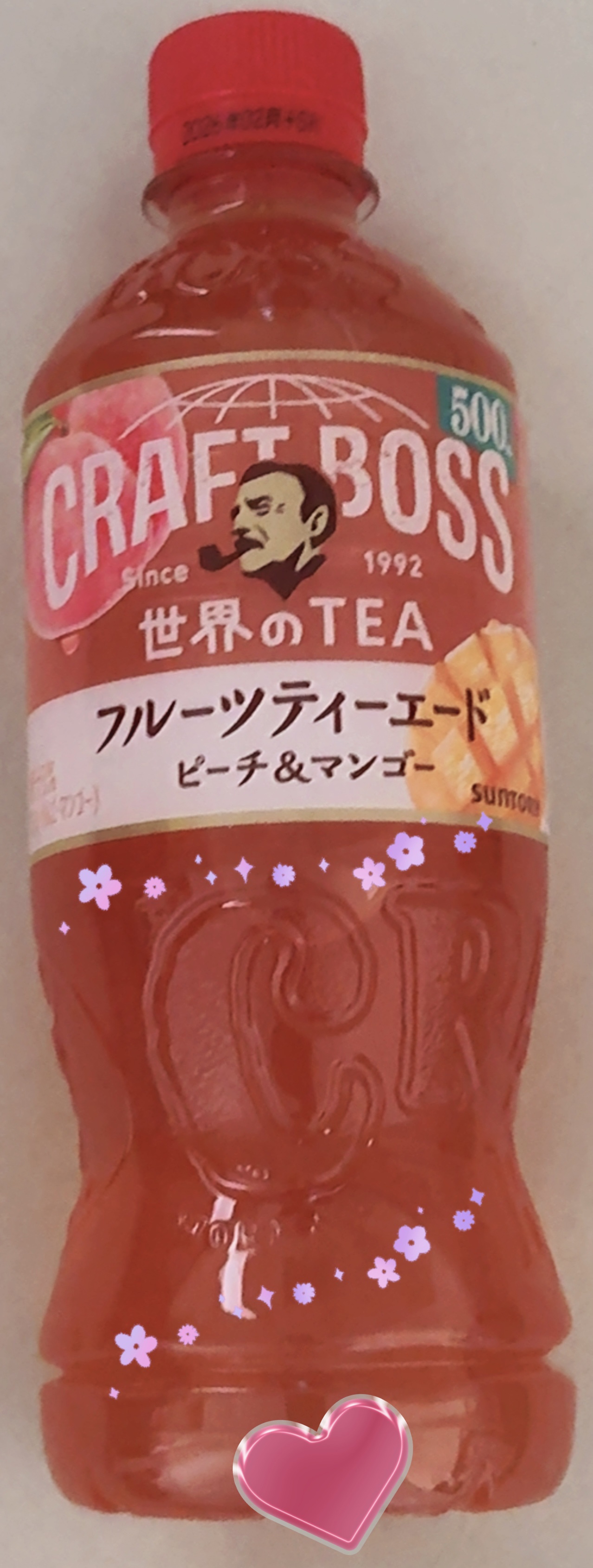 クラフトボス フルーツティーエード ピーチ＆マンゴー/サントリー/その他ドリンクを使ったクチコミ（1枚目）