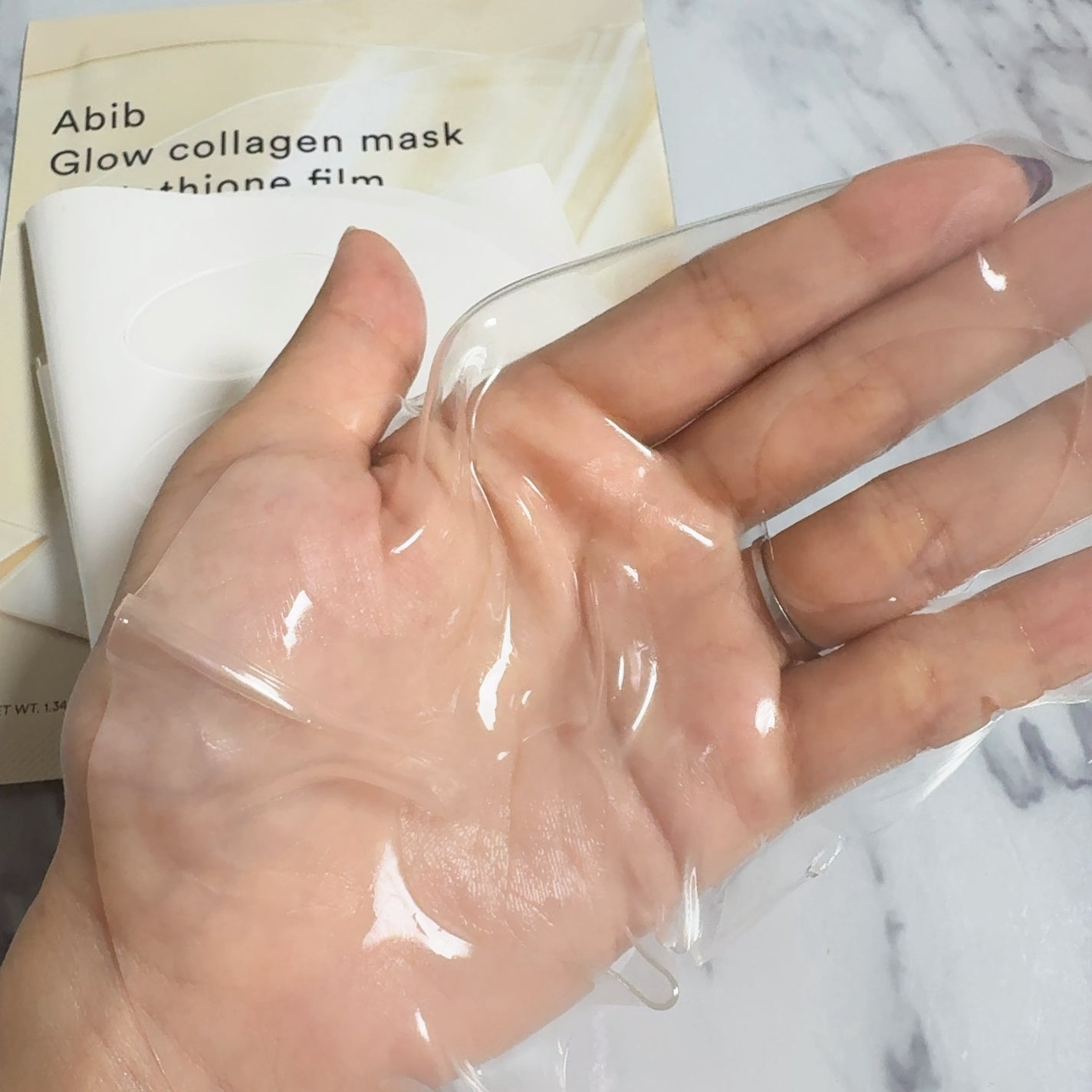 グルタチオンフィルムコラーゲンマスク/Abib /シートマスク・パックを使ったクチコミ(3枚目)