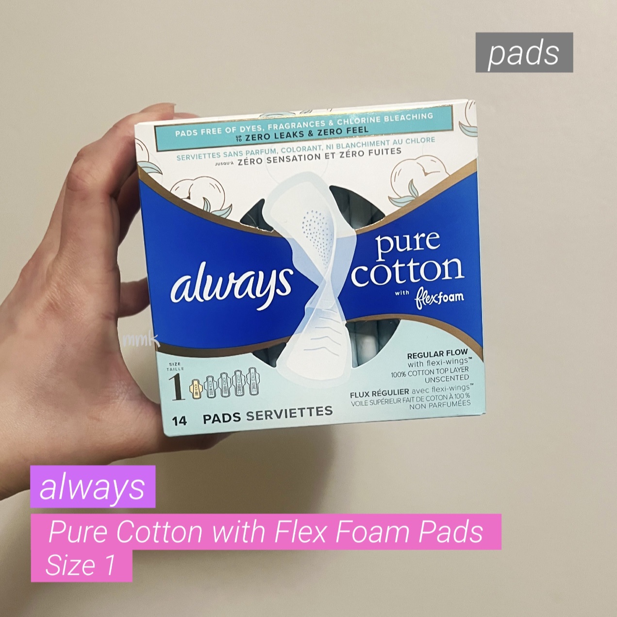 Pure Cotton with Flex Foam Pads/Always/ナプキンを使ったクチコミ（1枚目）