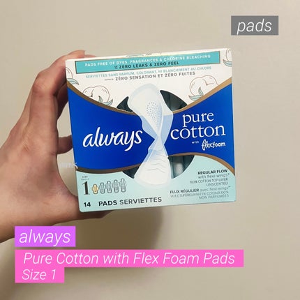 Pure Cotton with Flex Foam Pads/Always/ナプキンを使ったクチコミ(1枚目)