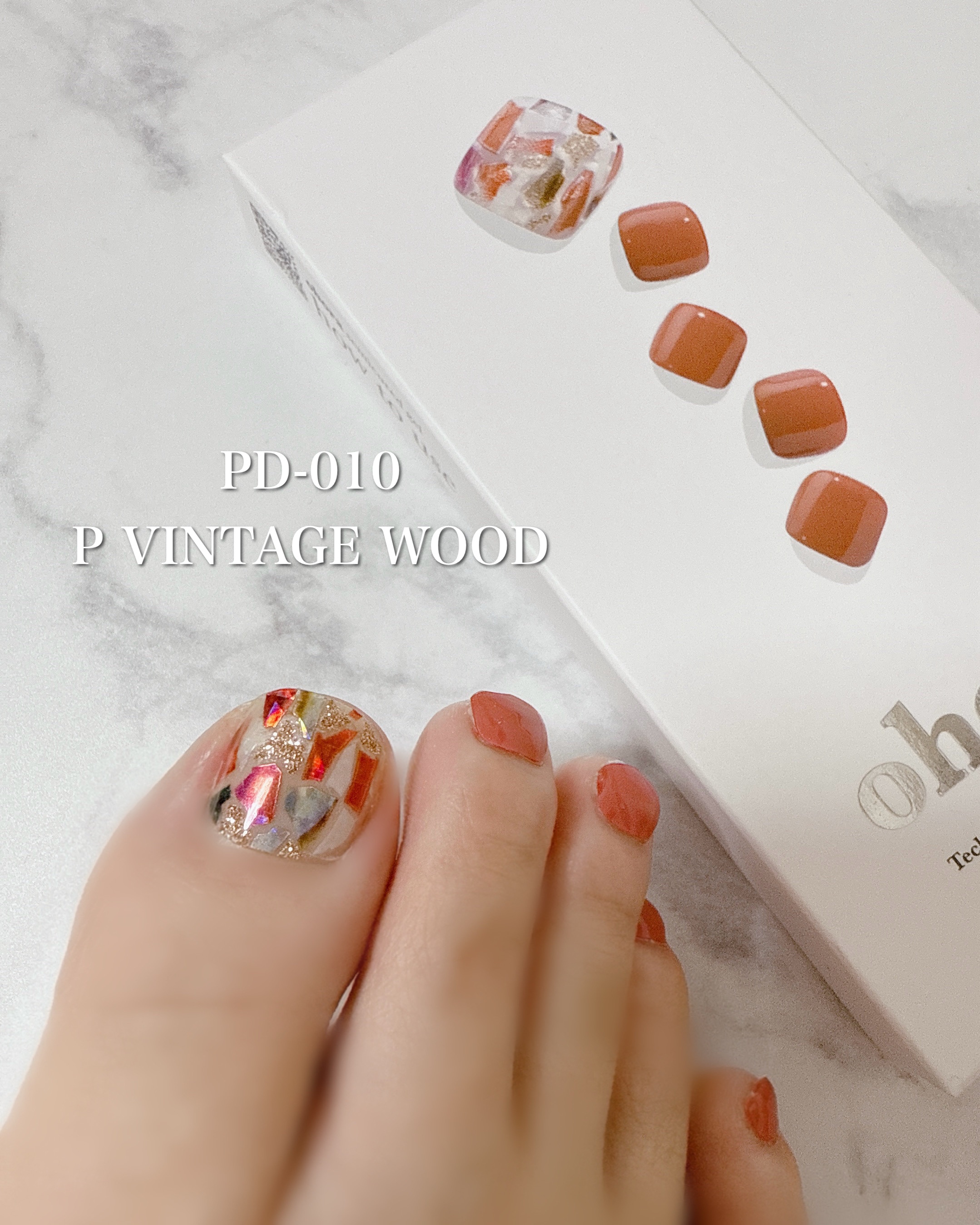 セミキュアジェルネイル（ハンド）/ohora/ネイルシールを使ったクチコミ（3枚目）