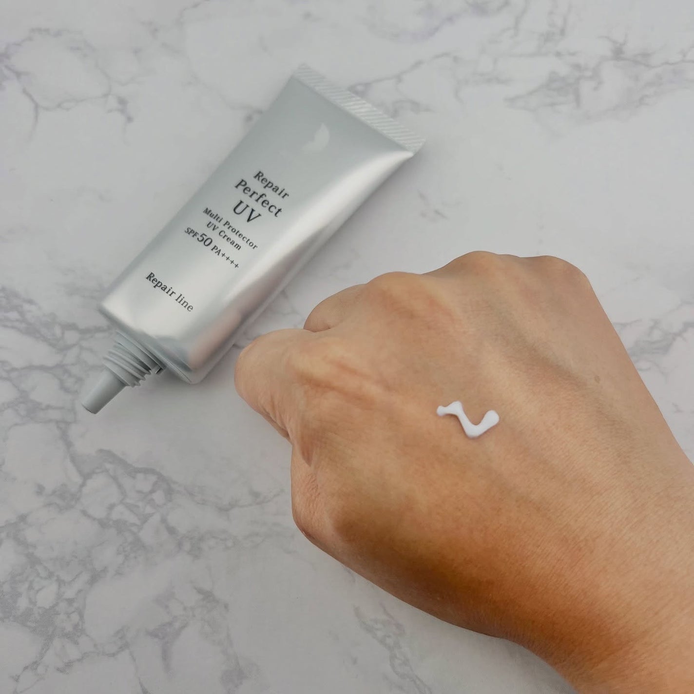 リソウ リペア パーフェクトUVクリーム/リソウコーポレーション/日焼け止めクリームを使ったクチコミ(2枚目)