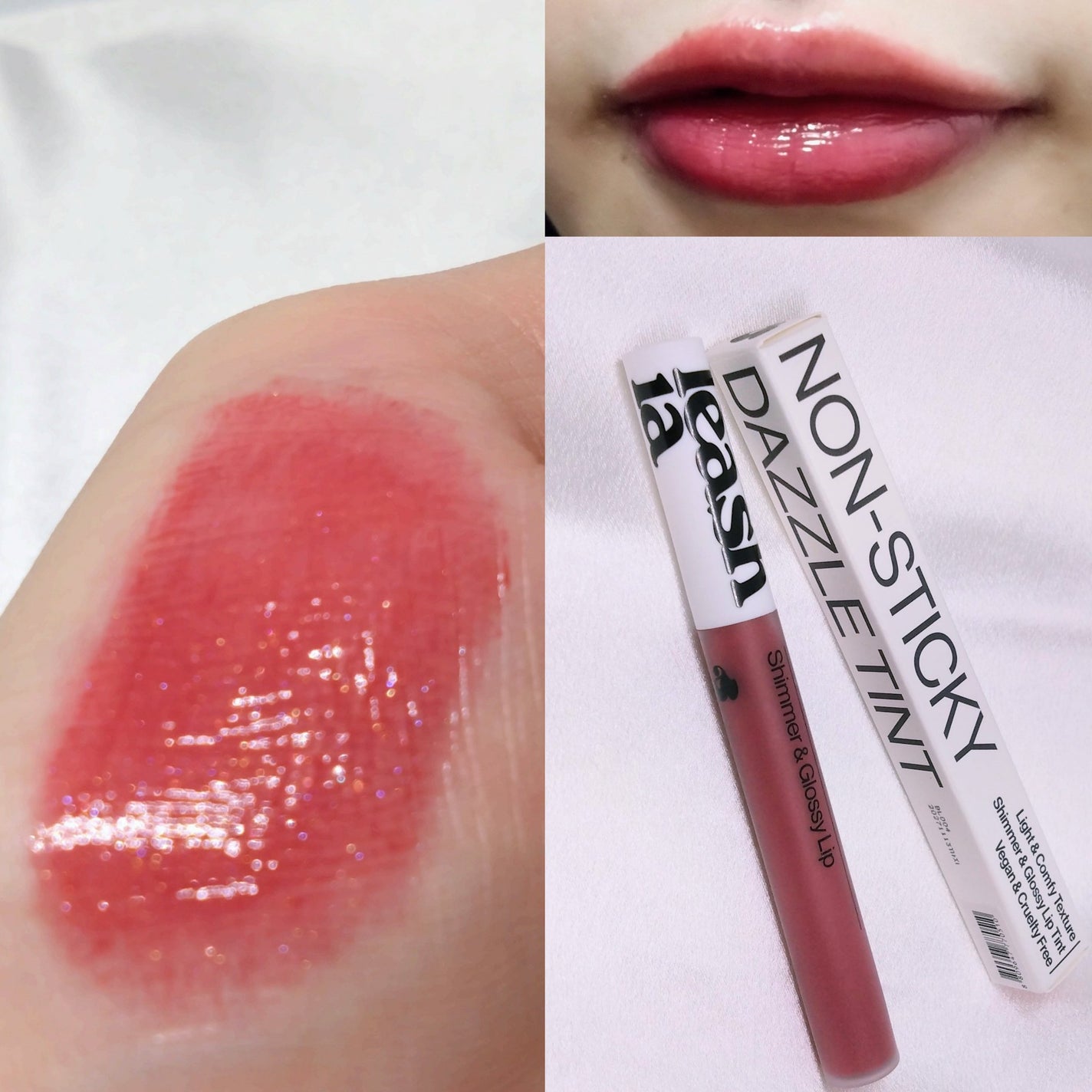 ノンスティッキーダズルティント/unleashia/リップティントを使ったクチコミ(5枚目)