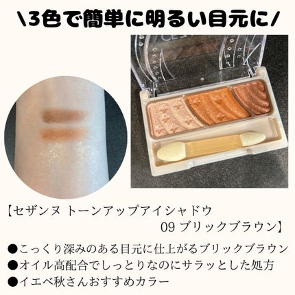 トーンアップアイシャドウ/CEZANNE/アイシャドウパレットを使ったクチコミ(2枚目)