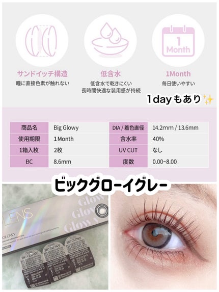 Big Glowy 1day/OLENS/ワンデー(1DAY)カラコンを使ったクチコミ(3枚目)