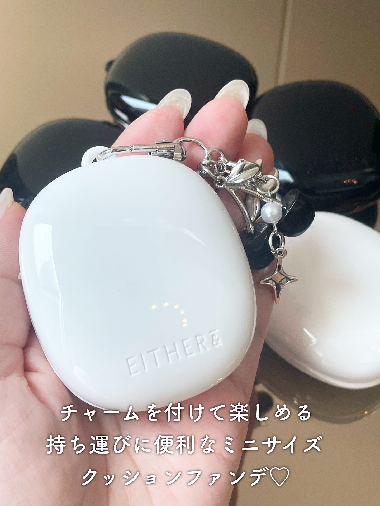 Pebble Glow Cushion 23N サンド /EITHER＆/クッションファンデーションを使ったクチコミ（3枚目）