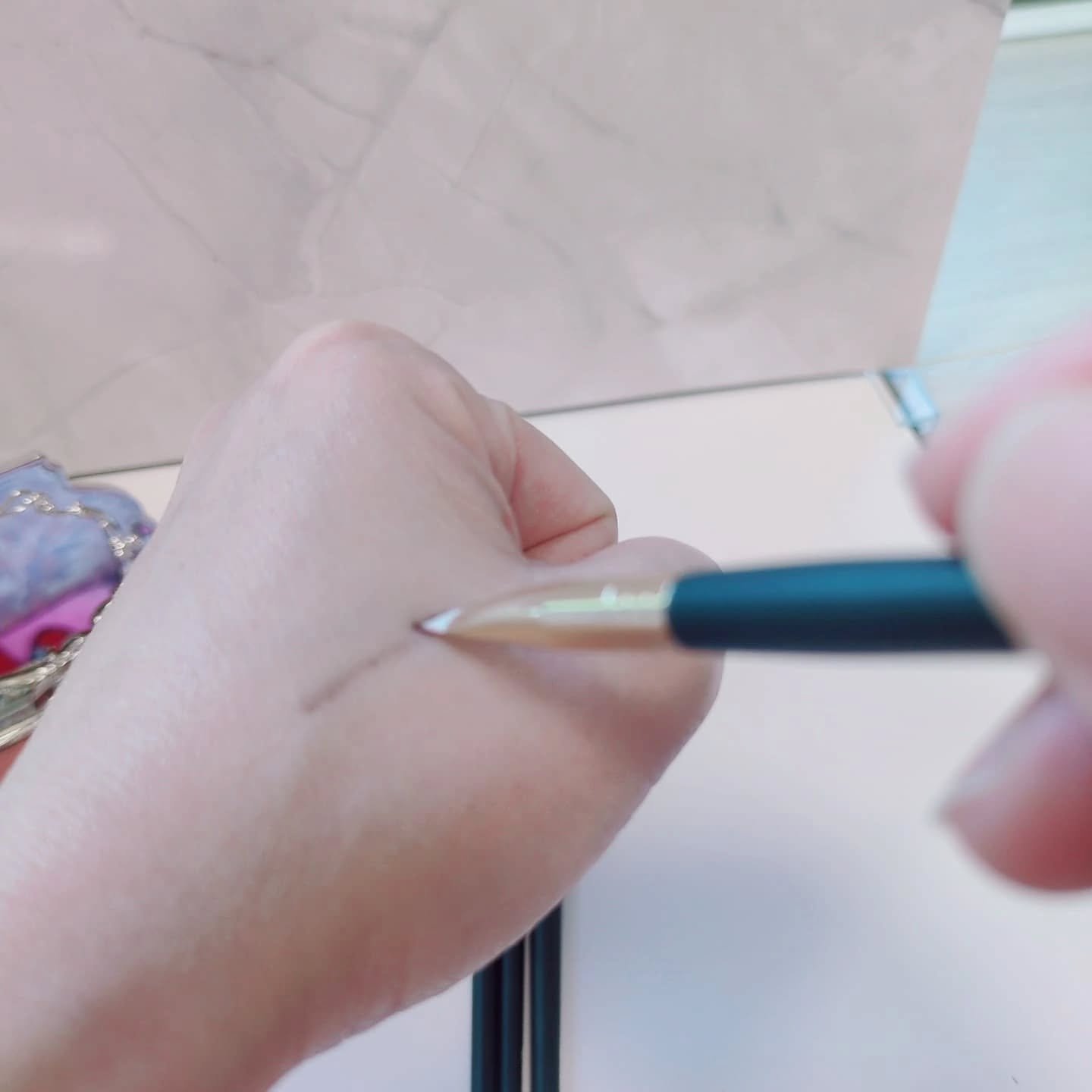 okhee Under Eye Brush(NUN08)/SOOA DOR/メイクブラシを使ったクチコミ（2枚目）