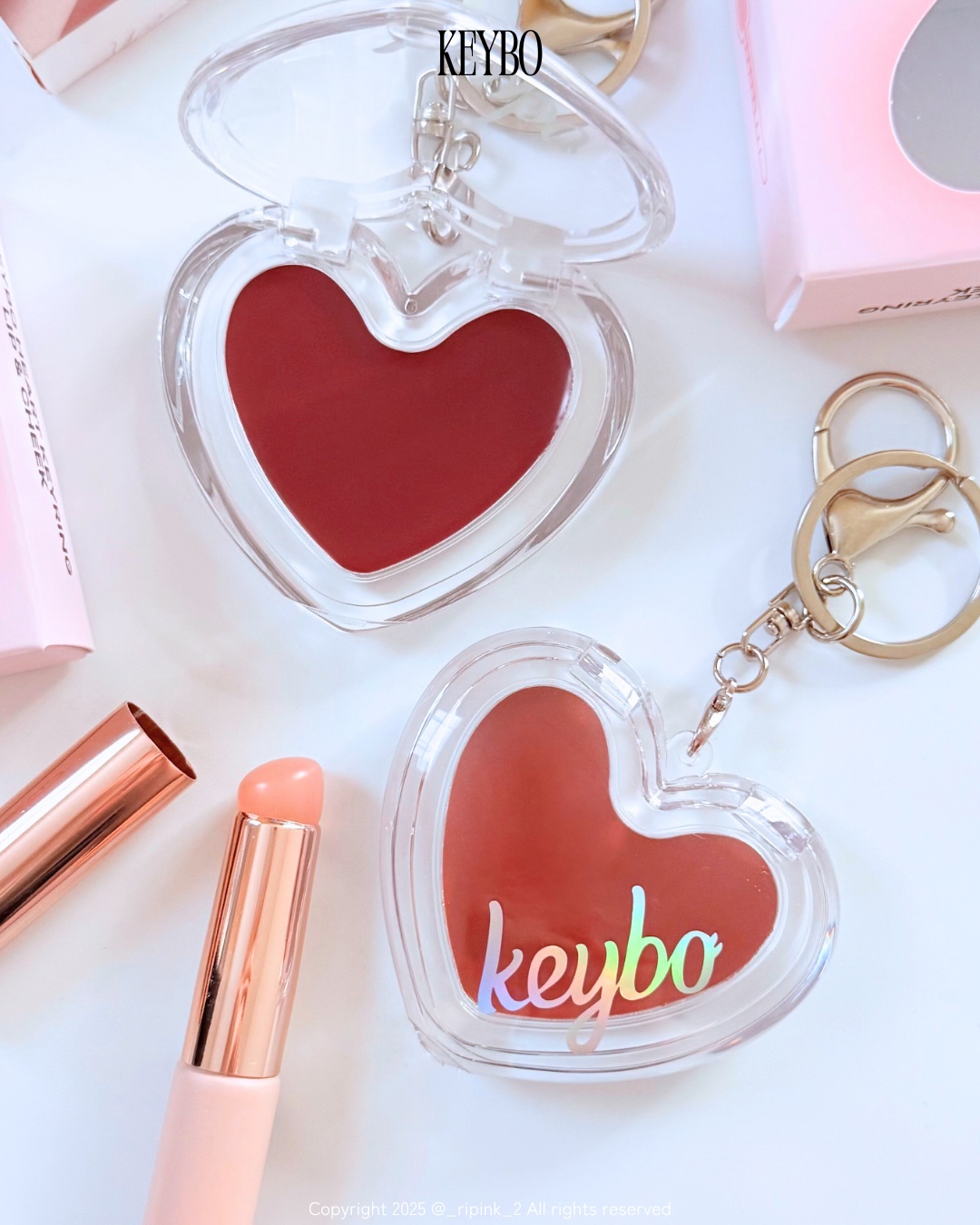 ハートリップ＆チークブラシ/keybo/メイクブラシを使ったクチコミ（3枚目）