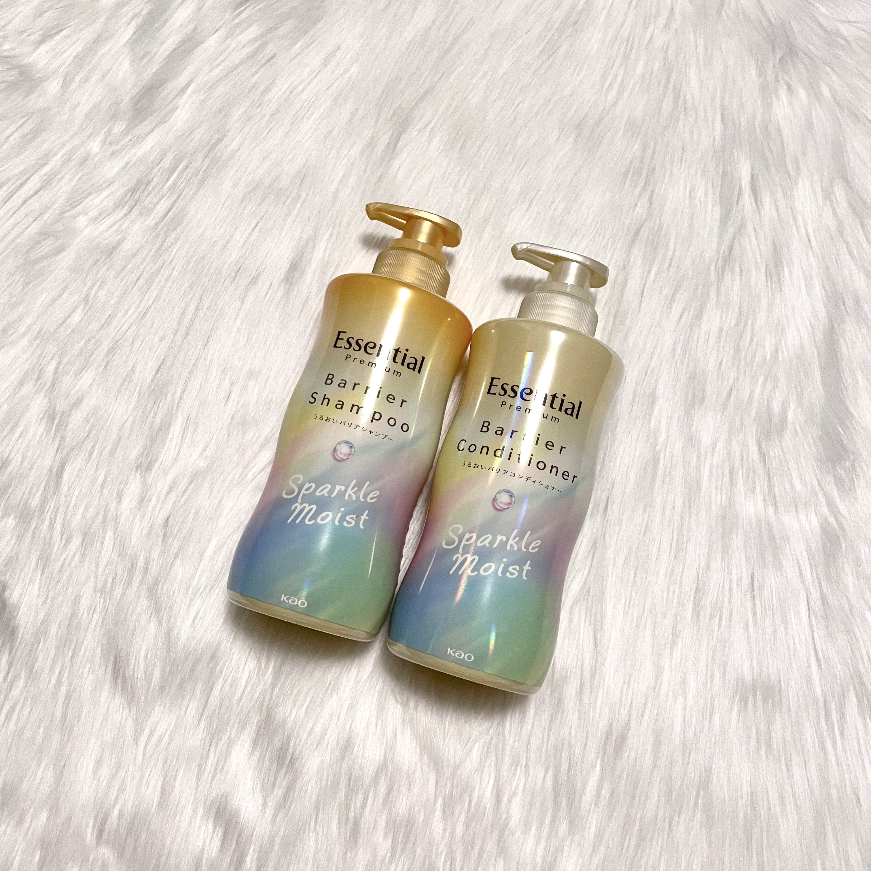 ✍🏻⌇エッセンシャルプレミアム バリアシャンプー・コンディショナー スパークルモイスト

洗い流した瞬間から　驚きのとろとろ感
新感覚！翌朝も、トゥルンとまとまり髪つづく

𓐄 𓐄 𓐄 𓐄 𓐄 𓐄 𓐄 𓐄 𓐄 𓐄 𓐄