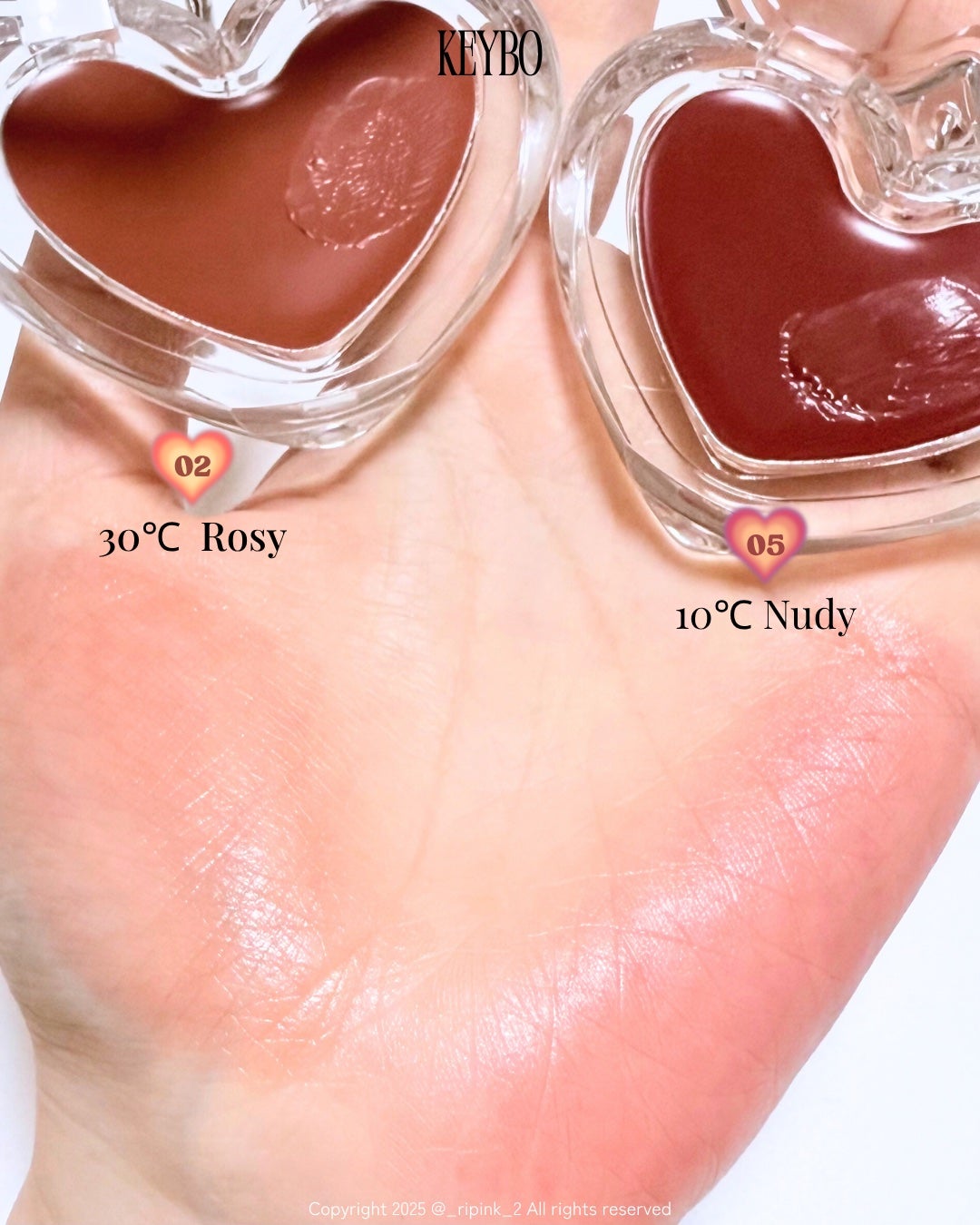 ハートキーリング リップ&チーク/keybo/口紅を使ったクチコミ(4枚目)