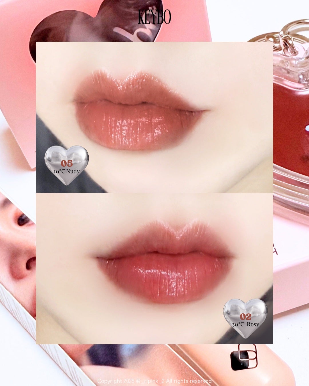 ハートキーリング リップ&チーク/keybo/口紅を使ったクチコミ(6枚目)