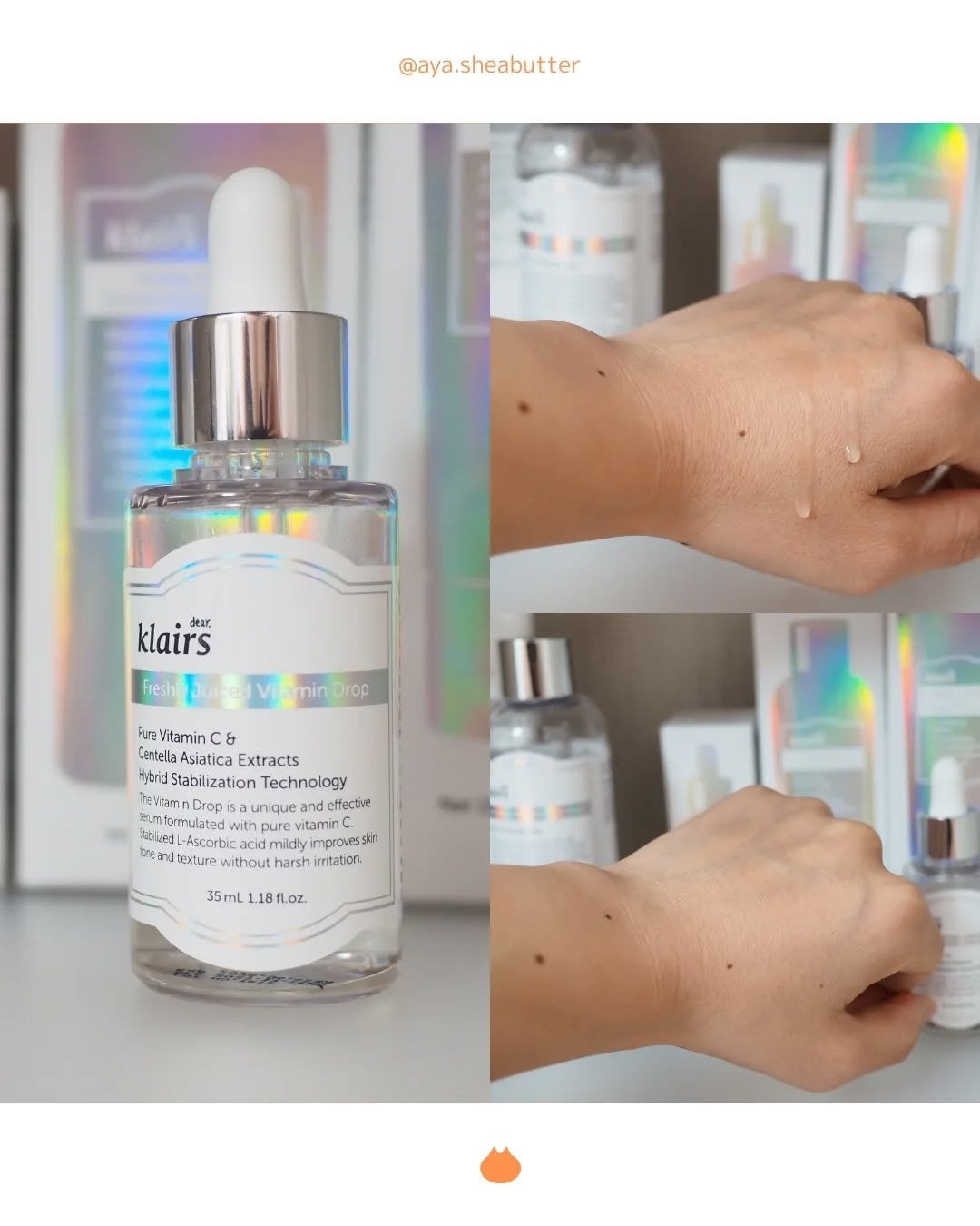 フレッシュリージュースドビタミンドロップ(35ml)/Klairs/美容液を使ったクチコミ(3枚目)