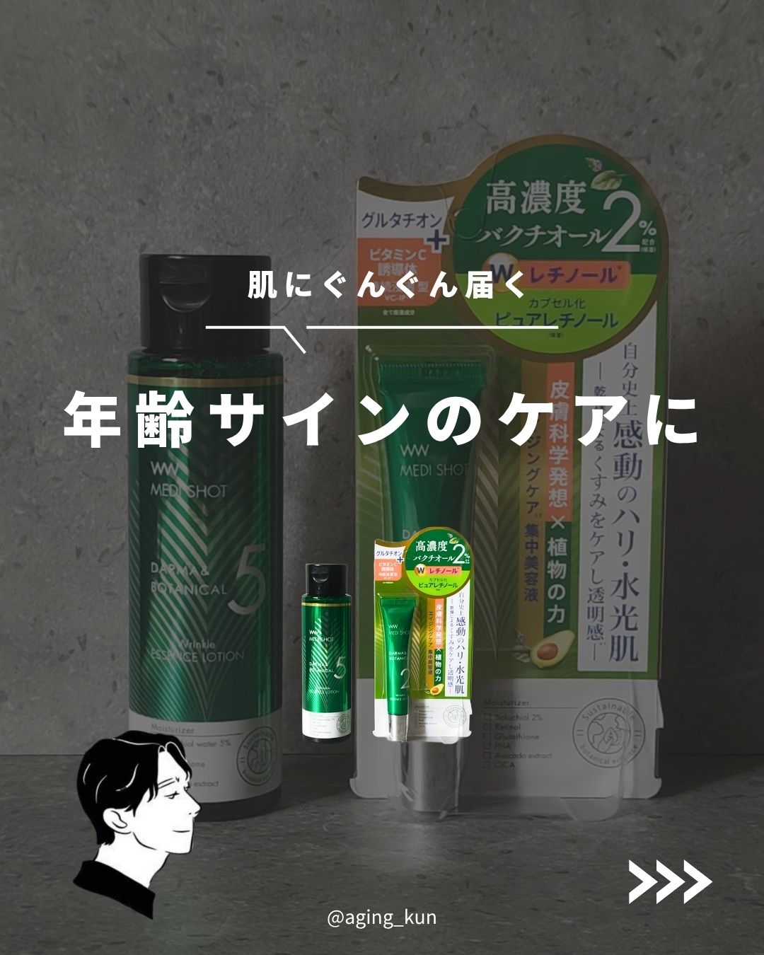 メディショット ダーマ&ボタニカル  リンクル美容液ローション/MEDI SHOT/化粧水を使ったクチコミ（1枚目）