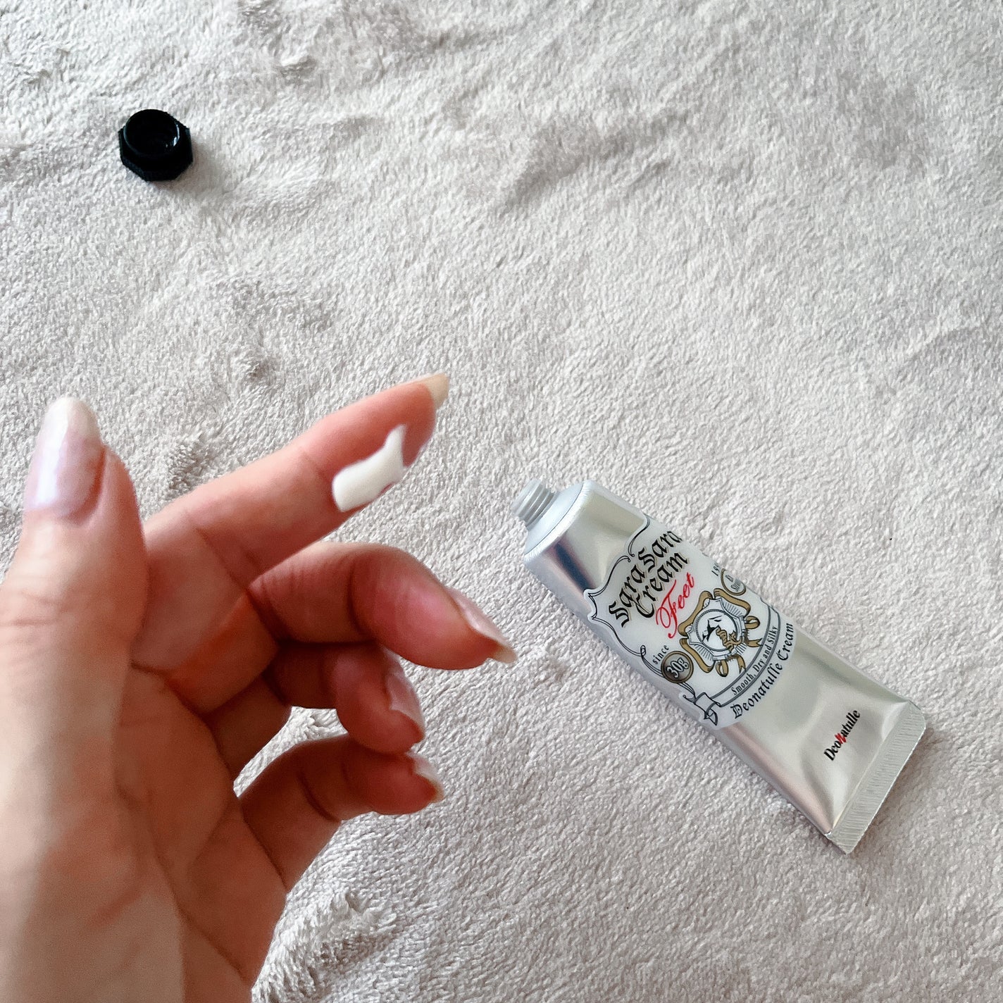 薬用足指さらさらクリーム/デオナチュレ/デオドラント・制汗剤を使ったクチコミ(4枚目)